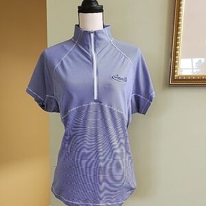 ANNIKA  Cutter And BUCK Women's Light Blue Short Sleeve golf Top